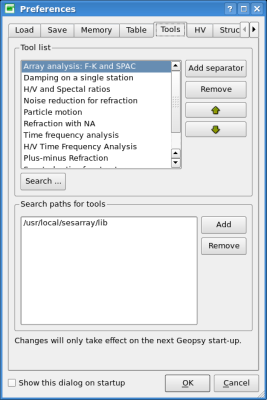 Tools tab